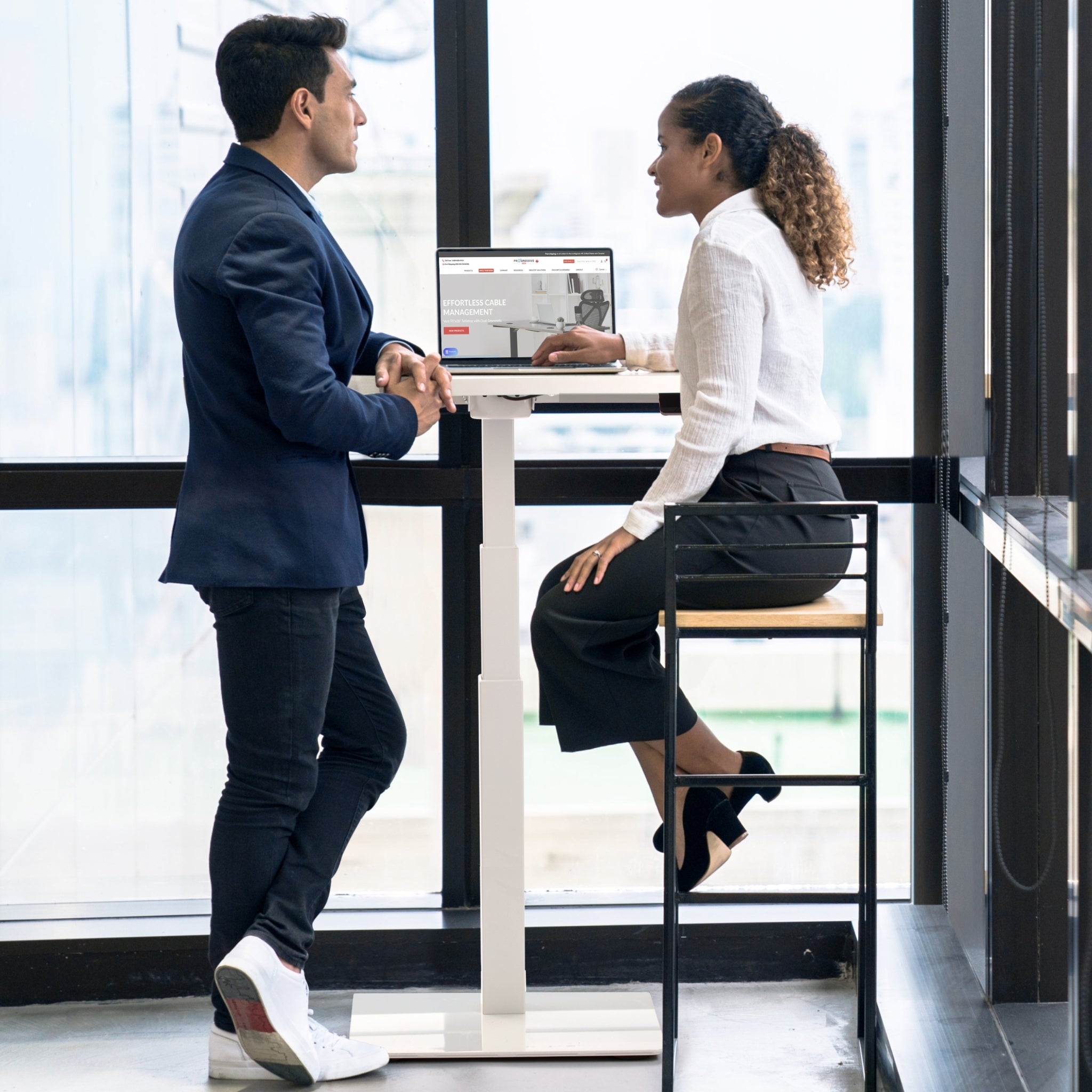 Compact electric standing deals desk